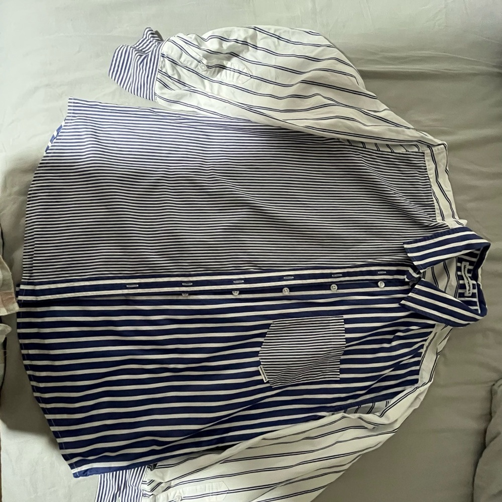 Alexander Wang Blue and White Striped Shirt